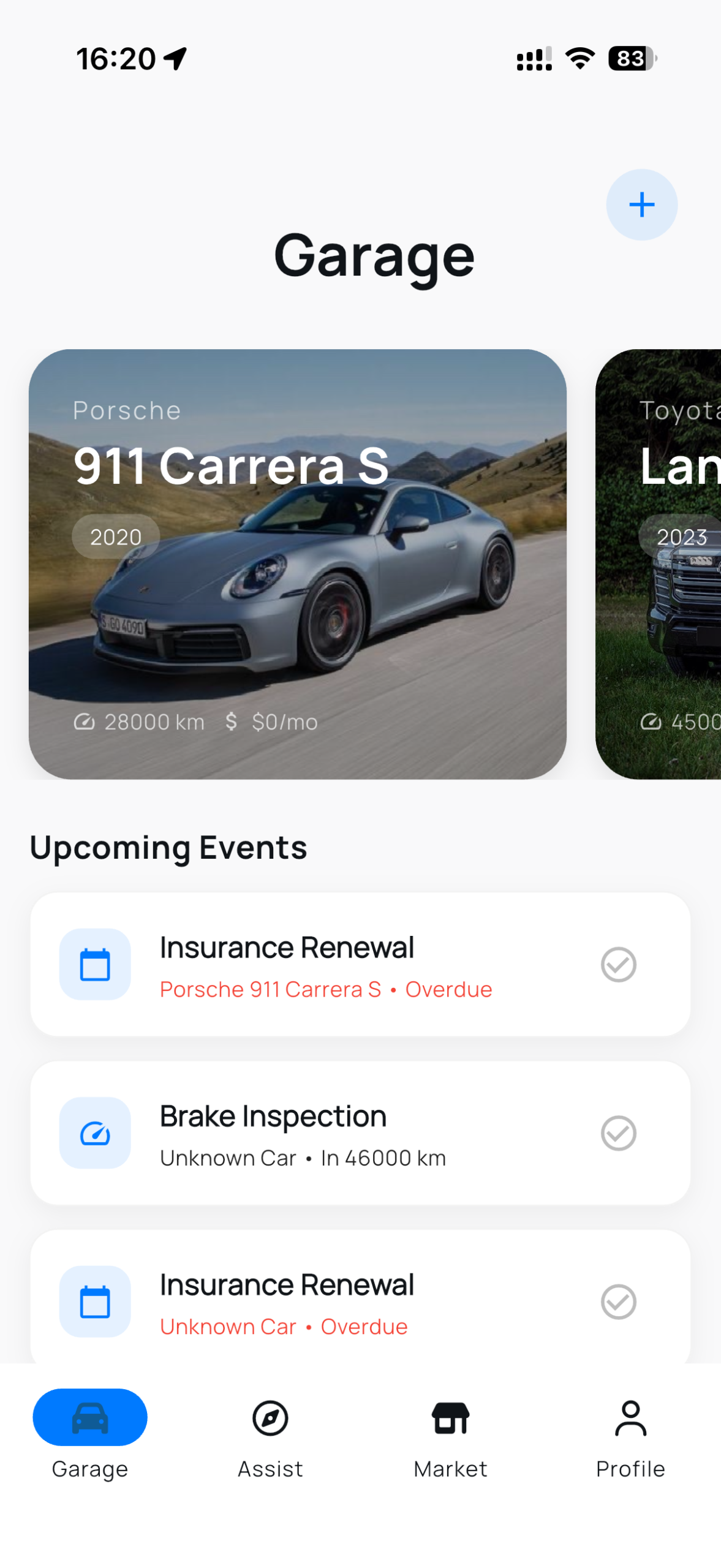 Koly - Vehicle management app - virtual garage