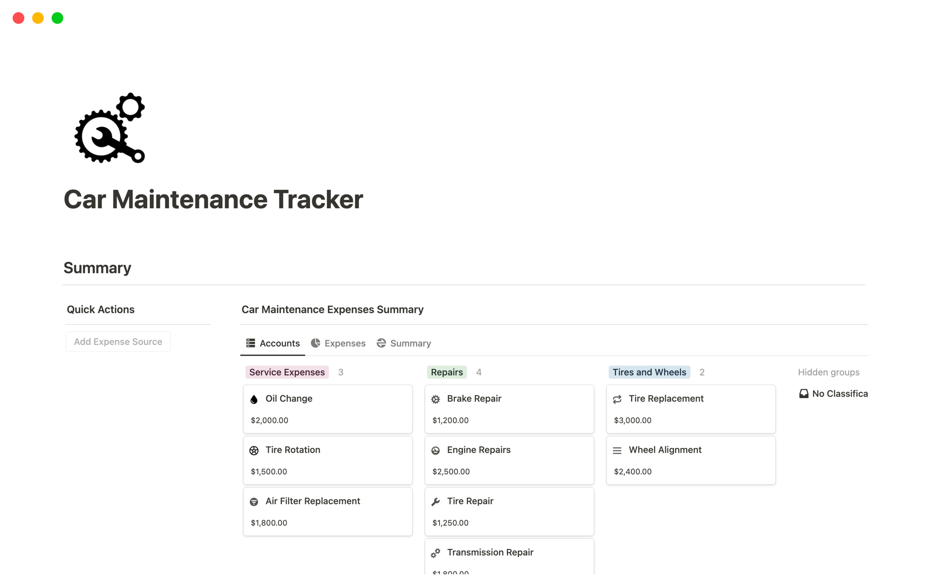 Car Maintenance Tracker