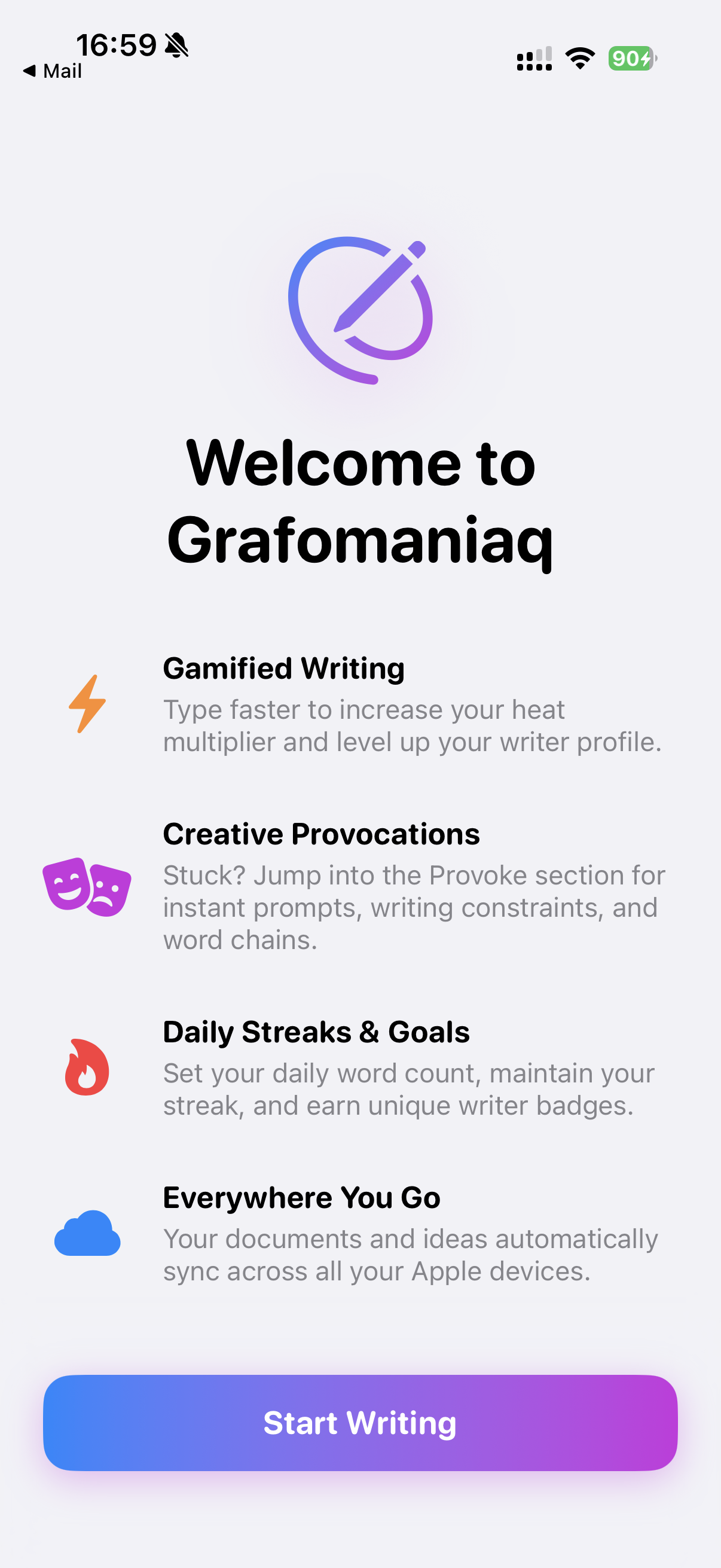 iPhone screenshot 1