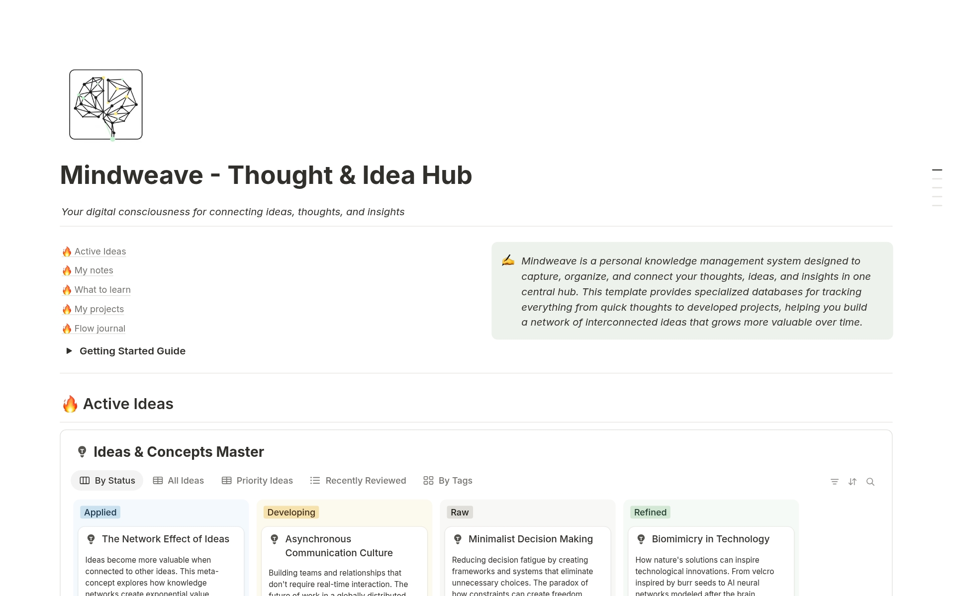 Mindweave — Thought & Idea Hub