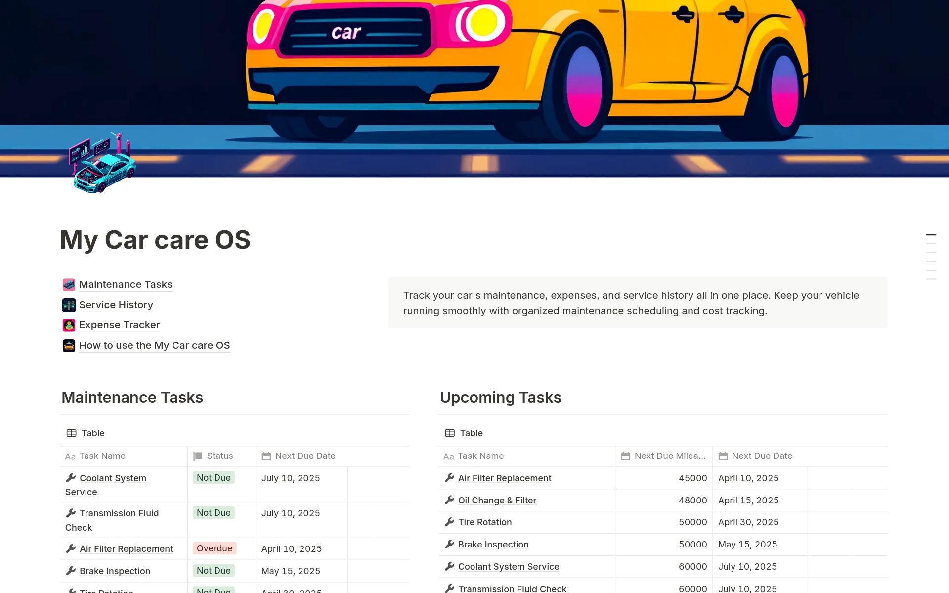 My Car Care OS — Premium
